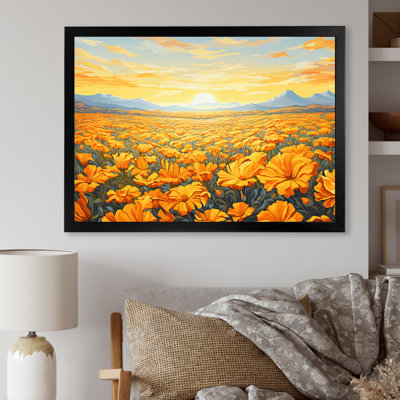 Radiant Sunshine Marigold Flowers III sur toile