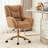 Velvet Fabric 360 Swivel Home Office Chair With Gold Metal Base And Universal Wheels,Ivory-124876038