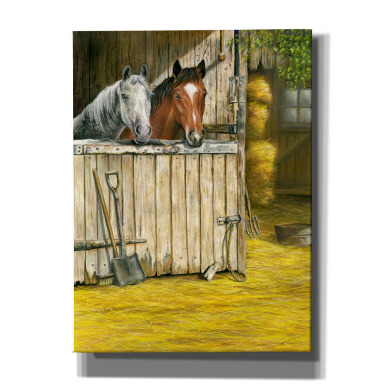 «Friends On Canvas» par Janet Pidoux, H 16 po x l 12 po x P 0,75 po