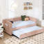 lit de jour moderne en velours, base de lit en bois robuste-562658560