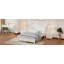 Structure de lit plateforme en bois, lit plateforme de style rétro avec support en lattes de bois-953662892-953662894