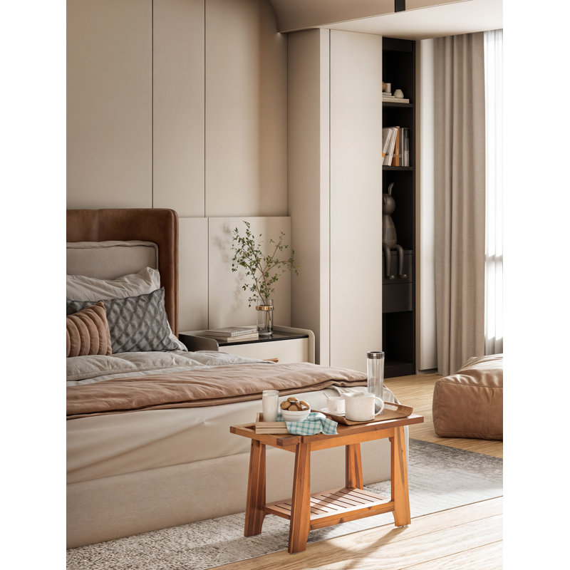 Bancs de douche 28 po en bois d'acacia pour douche intérieure