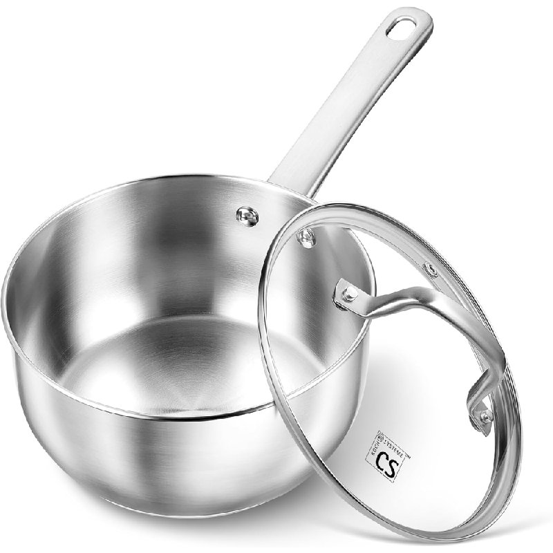 Stainless steel saucepan with lid CS KOCHSYSTÈME, 1 pt