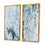 Ensemble de 2 reproductions d'art sur toile - Coups de peinture abstraits bleu clair-2016388273-2016388276