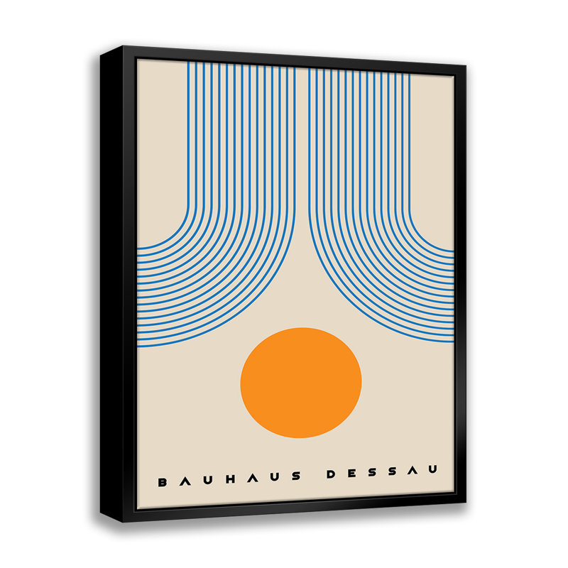 «Bauhaus Design IIIII», reproduction sur toile à cadre flottant, L 11 po x H 14 po