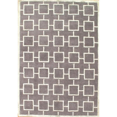 Geometric Area Rug in Gray