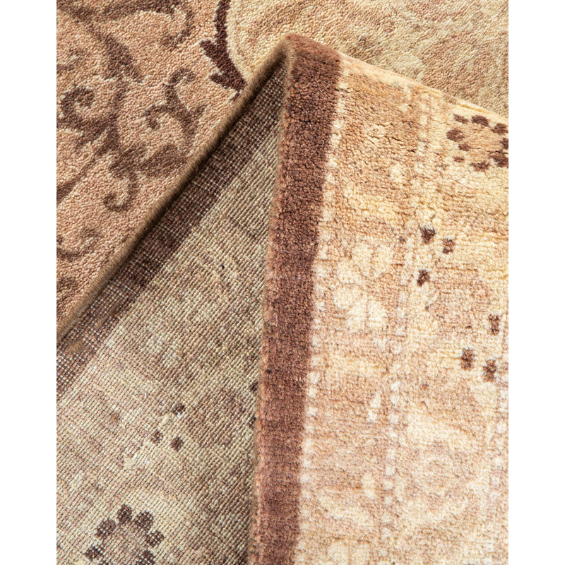 Tapis unique en laine noué à la main 8 pi 4 po x 10 pi 7 po Daamin Mogul New Age