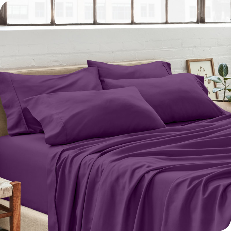 Ultra-Soft Microfiber Pillowcase, Plum, 4 Standard Pillowcases