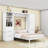 Murphy Bed with Closet, Drawers and Shelves-426032970