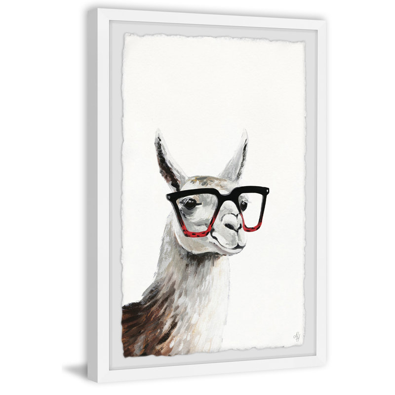 Markus Smart Llama II - Single Picture Frame Painting, 30cm H x 20cm W