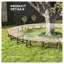 Banc de jardin semi-circulaire en bois Outsunny, siège enveloppant pour terrasse, jardin et patio, brun