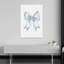 Classic Blue Bow 1 Piece Wrapped Canvas Wall Art-2064785797