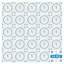 Carreau de mosaïque floral auto-adhésif en vinyle 8 po x 8 po
