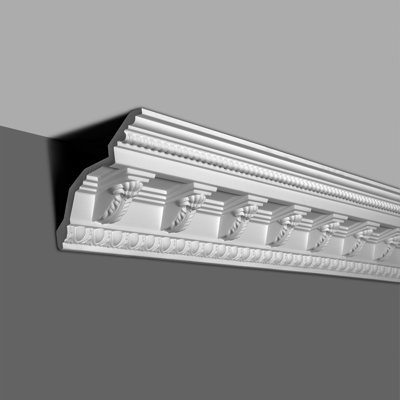 5-1/4 in x 5-3/8 in x 94-1/2 in leaf Corbel Polyurethane Crown Molding 15-1/2 LF