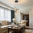 3-Light Cluster Pendant With Clear Glass Shade,Adjustable Length 