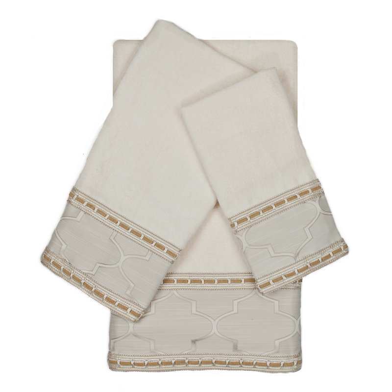 Ensemble de serviettes 3 pièces en coton 100% stanton ribbon