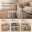 Ensemble de tables basses rondes modernes 2 pièces avec dessus en faux marbre Caston-589380980