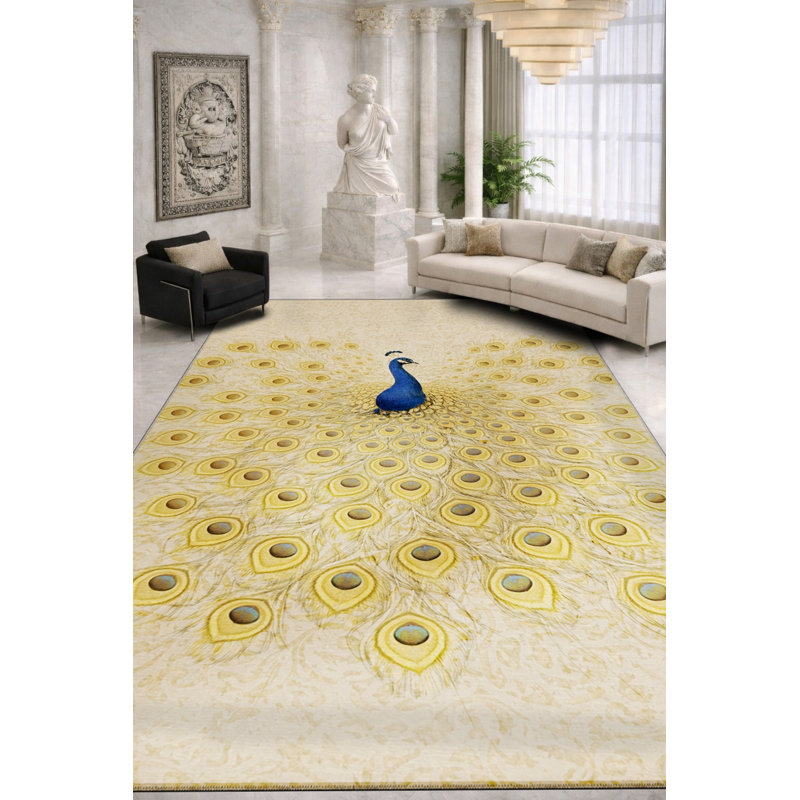 Tapis beige tissé Mosso, 2' x 2'11"