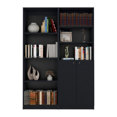 Wenge 2 Piece Living Room Set With 2 Bookcases