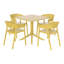Ensemble repas carré pour 4 personnes-279593949