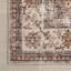 Tapis oriental brun en polyester tissé à la machine Guendi-91894914