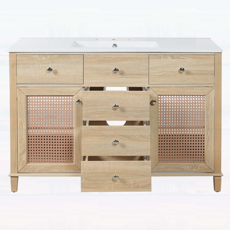 Spacious Bathroom Vanity with Sink,Functional Storage