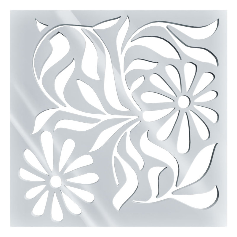 Barryton Decorative Fretwork Acrylic Wall Panels, Small, 11 3/8"W x 11 3/8"H x 1/8"TWhite, 11.38" H x 11.375" W x 0.125" D