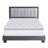 Pisa Velvet Upholstered Platform Bed Frame with Adjustable Headboard, Solid Wood Beam Support System, No Box Spring Required-2110187613-2110187601