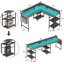 L-Shaped Metal Base Desk