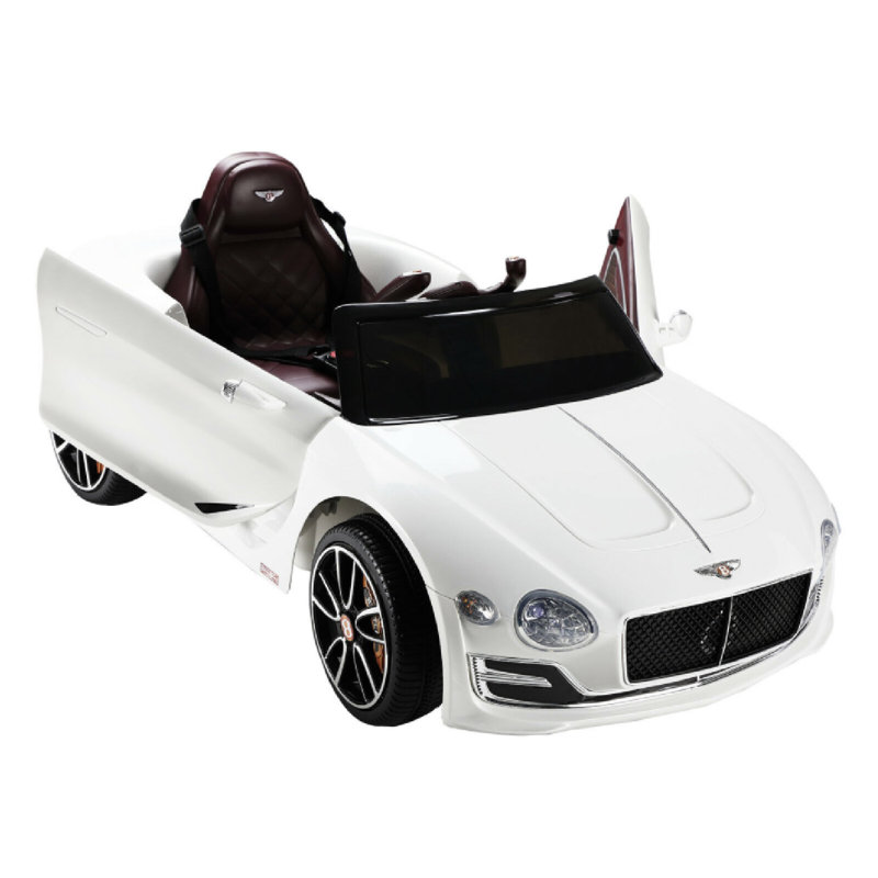 Electric Kids Ride Car Motorized Vehicles with Remote Control Bentley Battery Powered, White