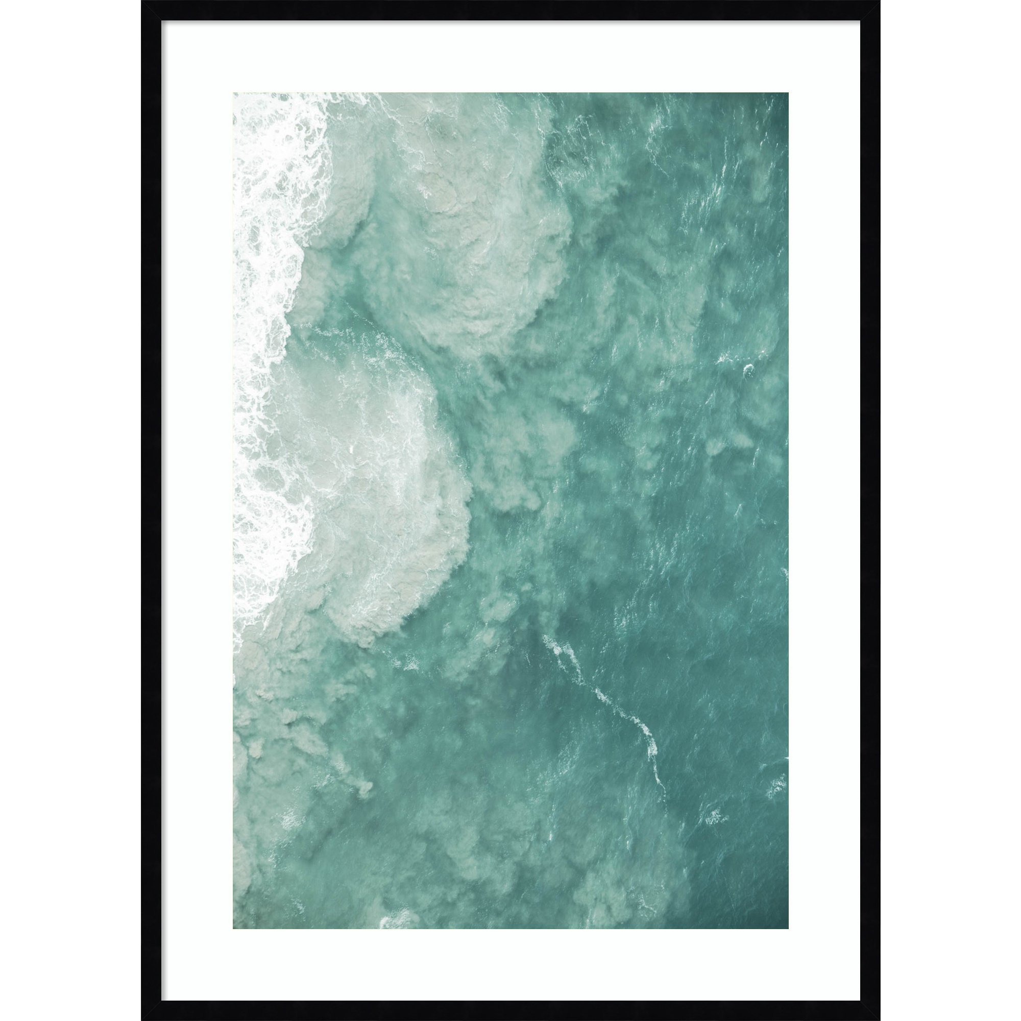 Oceano by Shot by Clint Wood Framed Wall Art Print, Black, 41" H x 30" W