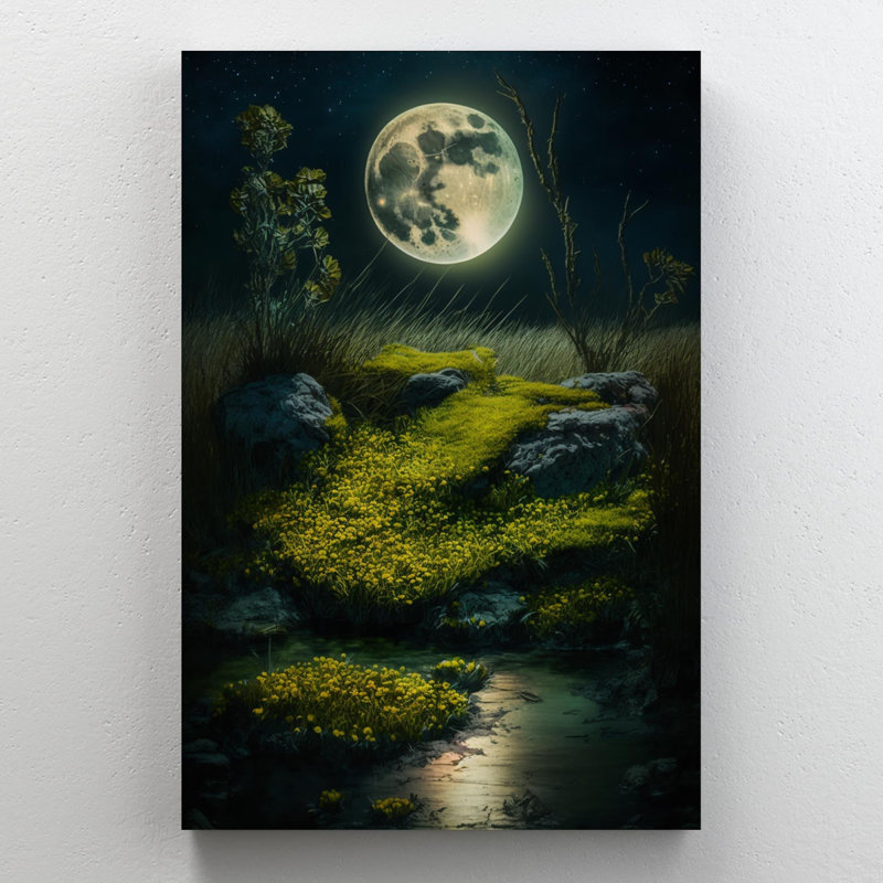 «Moss Under the Mooonlight», impression sur toile tendue, H 14 po x l 11 po x P 1,25 po