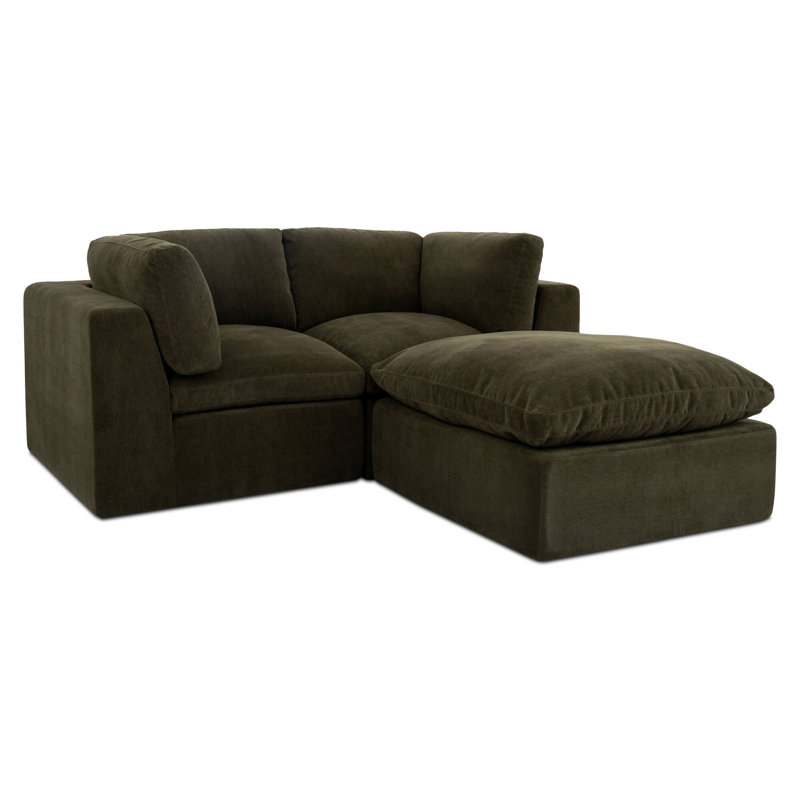Cates Modular Sectional, Green Polyester