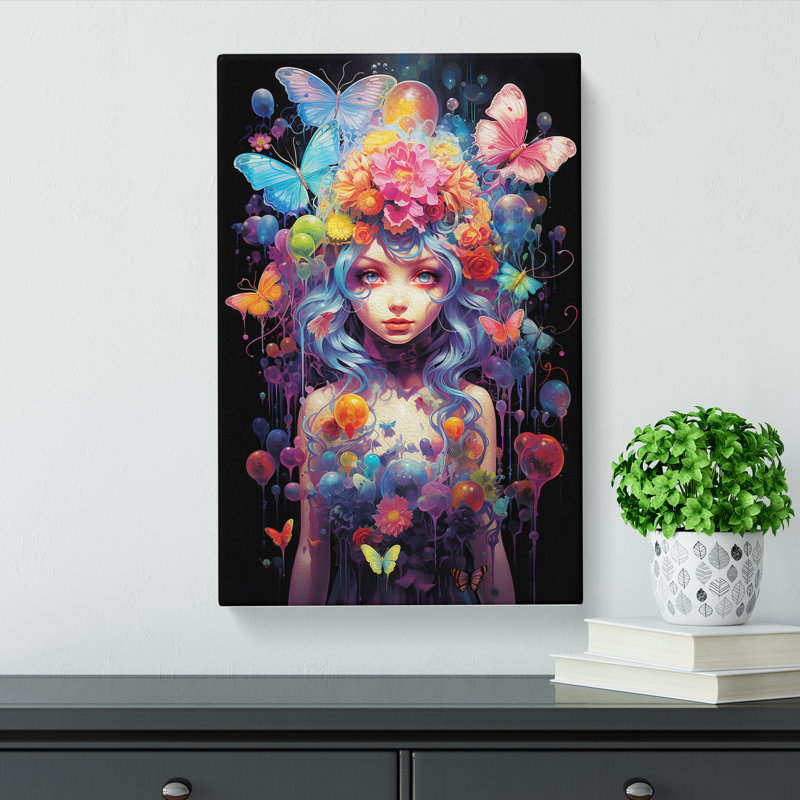 Fairy Neo-Plasticism - Single Picture Frame Print, 76cm H x 50cm W x 3cm D