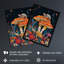 Turtle Toads Psychedelic Magic Mushroom Wall Art Print