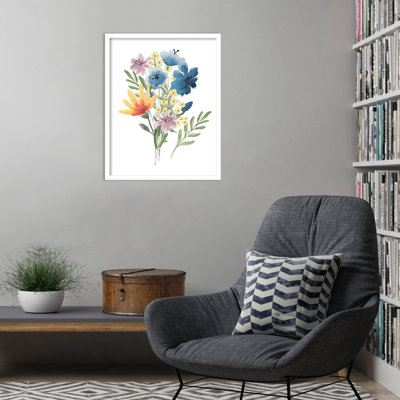 «Flower Burst I» par Hartworks, impression sur bois encadrée