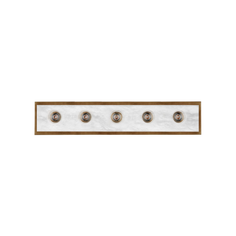 Berdine 5 - Light Bath Bar, Natural/Antique Brass