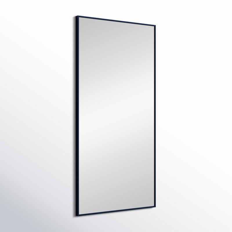 Sabine Metal Rectangle Wall Mirror, 60" x 30", Blue