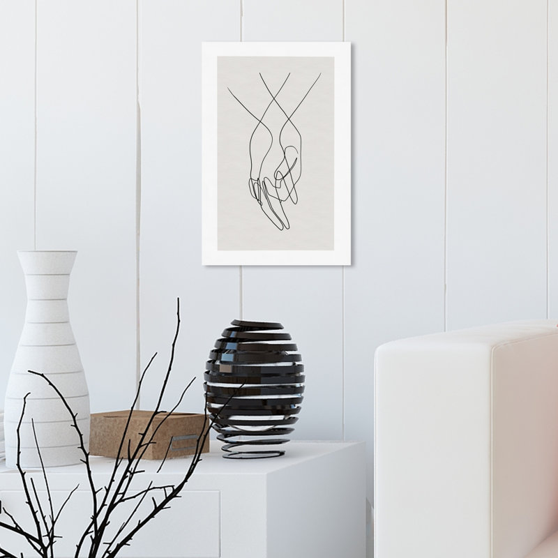 «Hands Shapes», impression sur toile, Toile tendue, H 15 po x l 10 po, Sans cadre