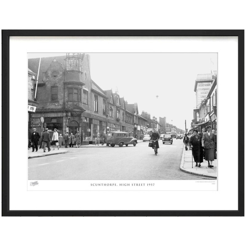 Scunthorpe, High Street 1957 by Francis Frith - Single Picture Frame Print, 28cm H x 36cm W x 2.3cm D