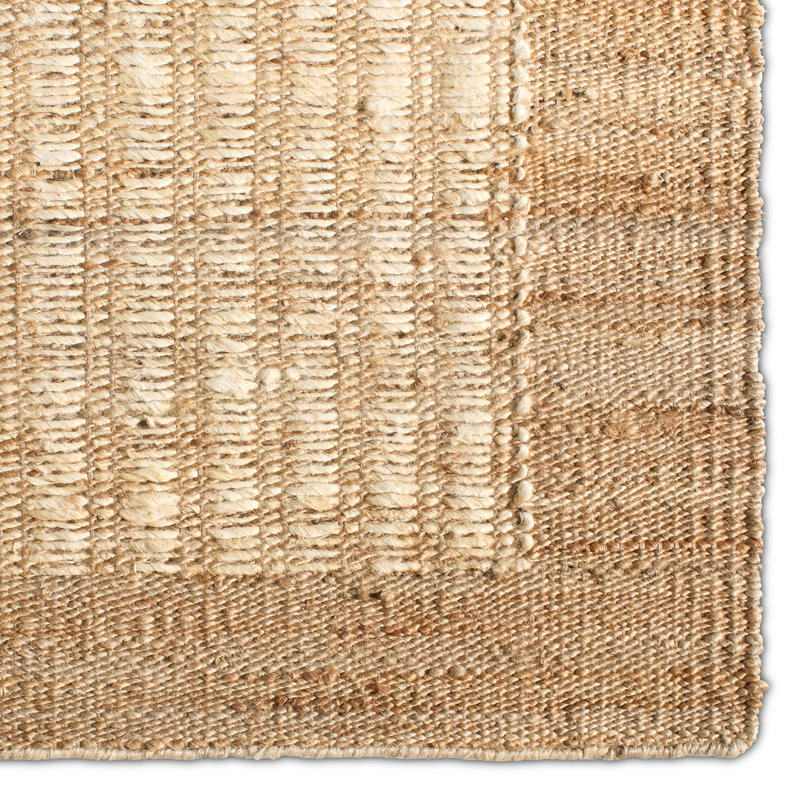 Jaipur Living Vitani SOS04 Handwoven Border Tan Area Rug (12'X15'), Rectangle 6' x 9'