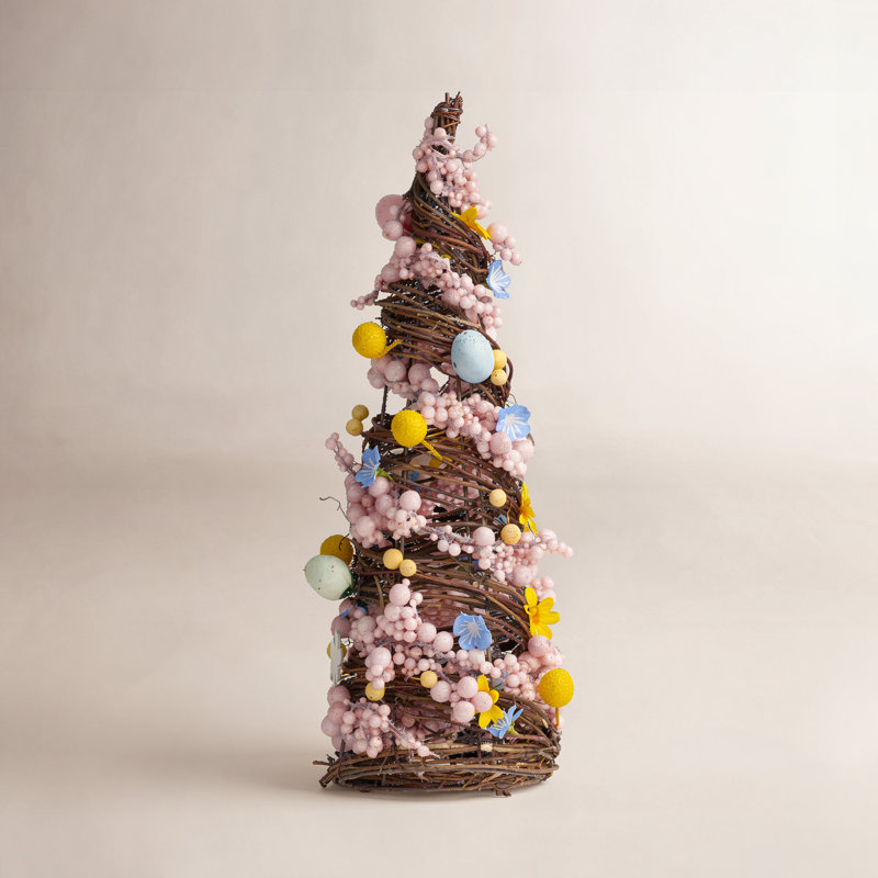 Easter No Animal(s) Plants & Flowers Tabletop Tree, 16" H x 5" W x 5" D