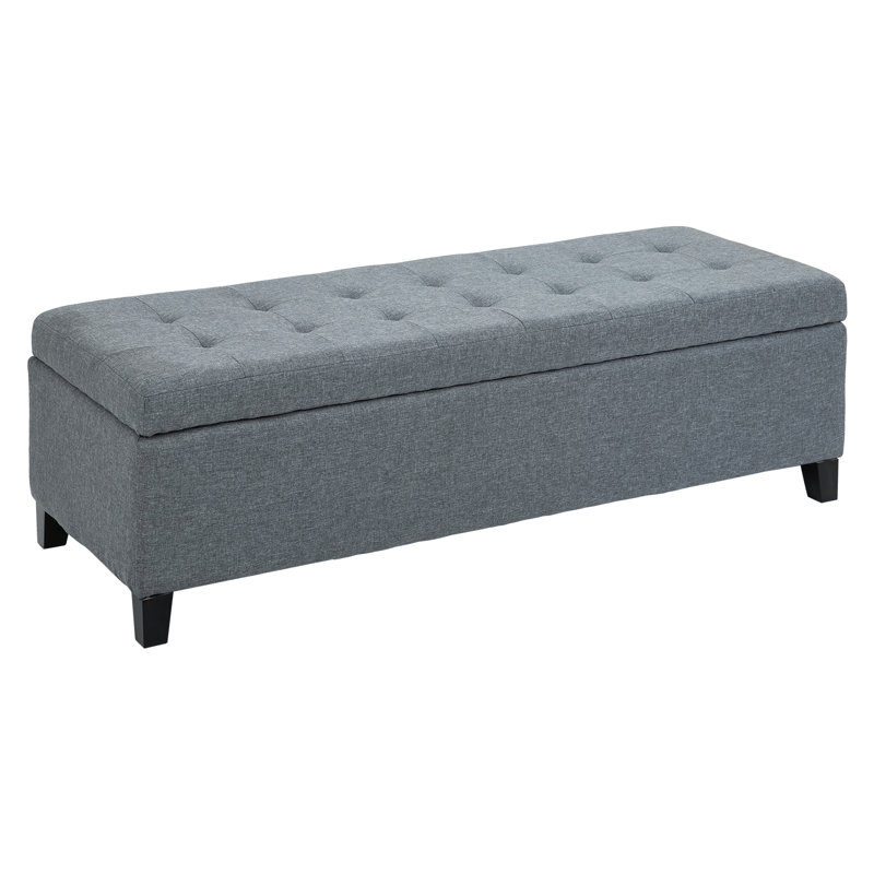 Repose-pieds avec rangement Bagot, Gris