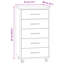 Armoire à tiroirs vidaXL Bois d'ingénierie, aluminium moyen-1678846273