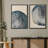 Tree Ring "Navy Blue Wood Stump Artwork, Simple Modern Rustic Wall Pictures, Framed Canvas Giclee Print 2 Pieces Wall Art Set" 16x24x2 pcs, 24x36x2 pcs-91068944-119385138-91068942
