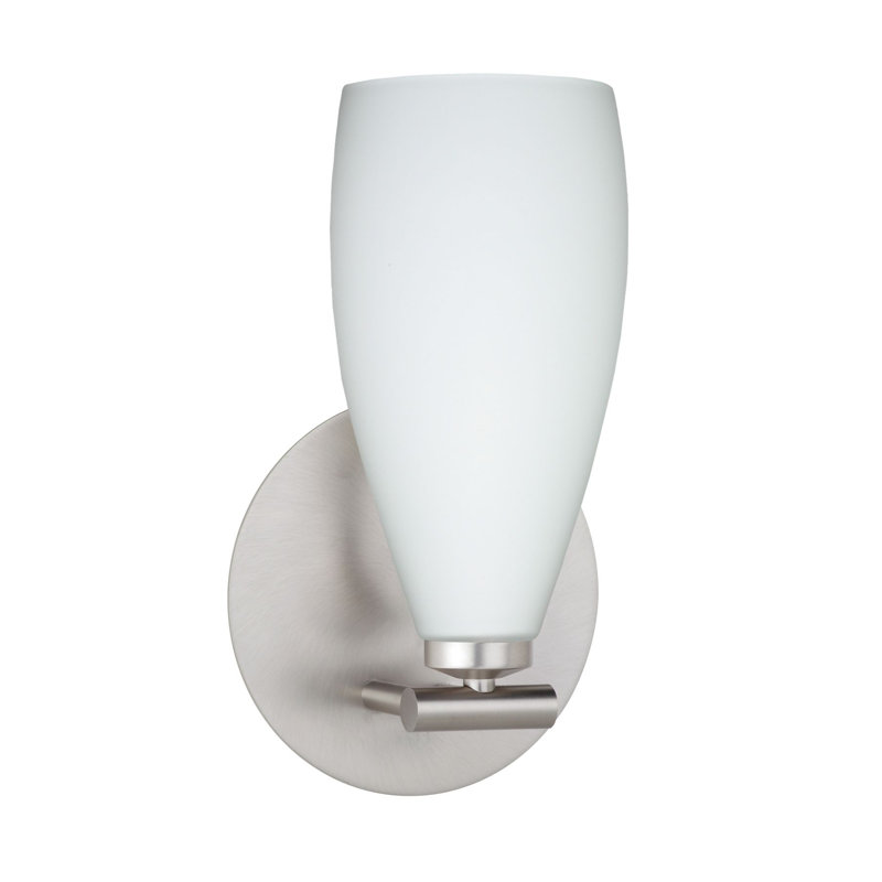 Ritwik Armed Sconce, Satin Nickel, Opal Matte