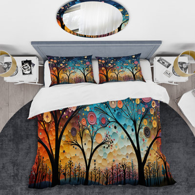 Colorful Whimsical Wanderlust III - Abstract Collages Duvet Cover Set