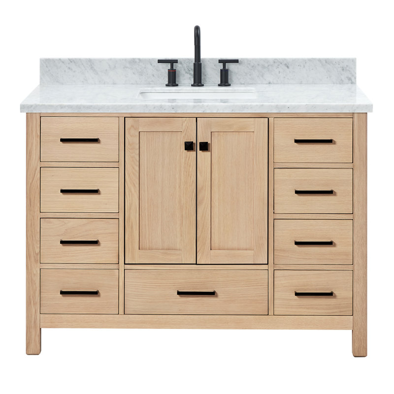 Ensemble de meuble-lavabo simple 49 po Flynt, Chêne