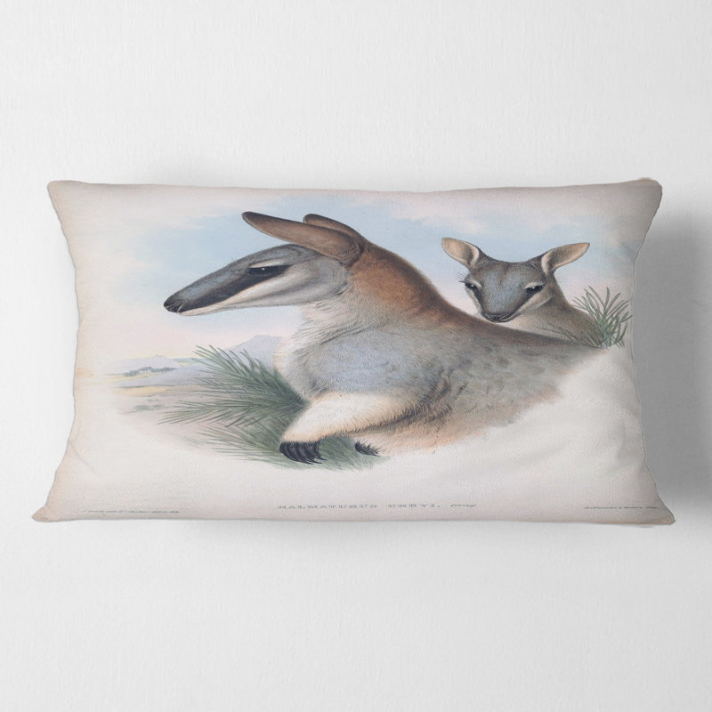 Housse et insert de coussin rectangulaire Kangaroo