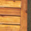 Élégant banc industriel en bois et métal avec finition en teck, parfait pour un décor moderne et rustique-1253912844